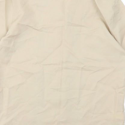 Womens UK Size 10 St Michael Beige Basic Button-Up