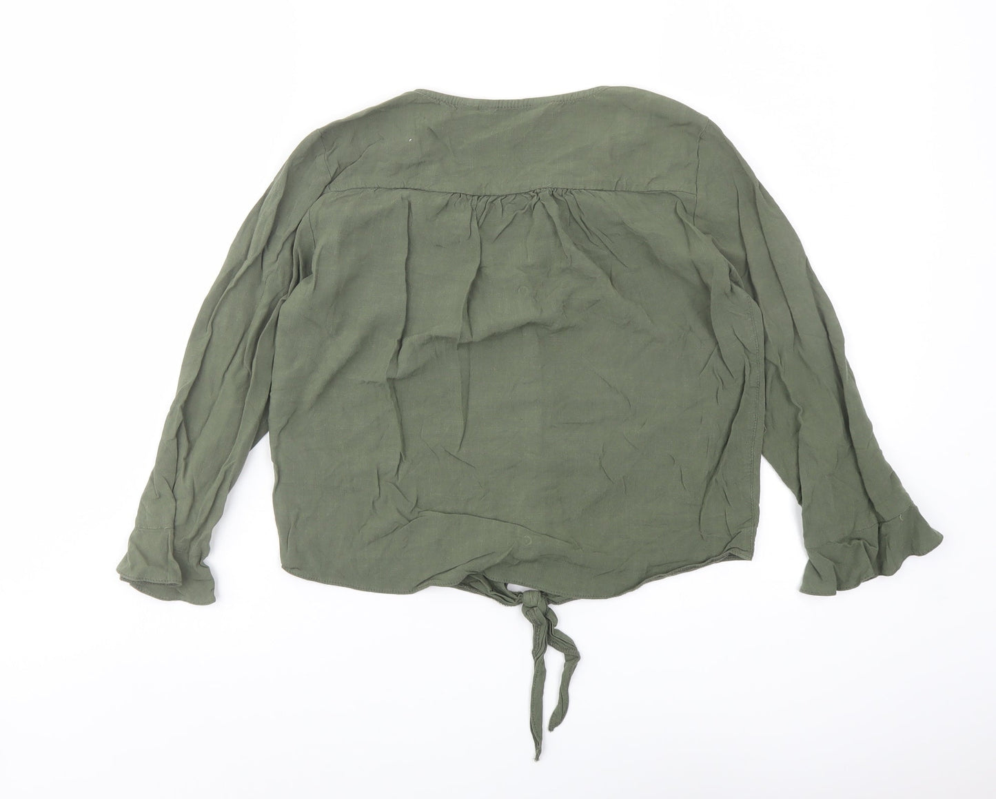 Womens UK Size 8 Dorothy Perkins Green Basic Button-Up