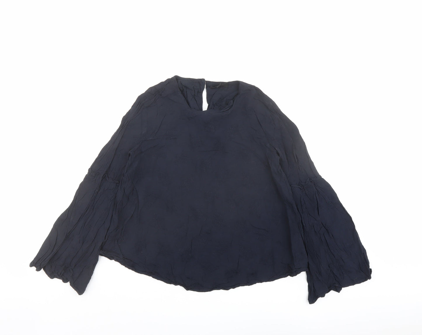 Womens UK Size 6 Topshop Blue Basic Blouse