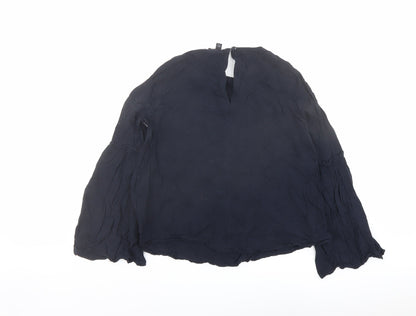 Womens UK Size 6 Topshop Blue Basic Blouse