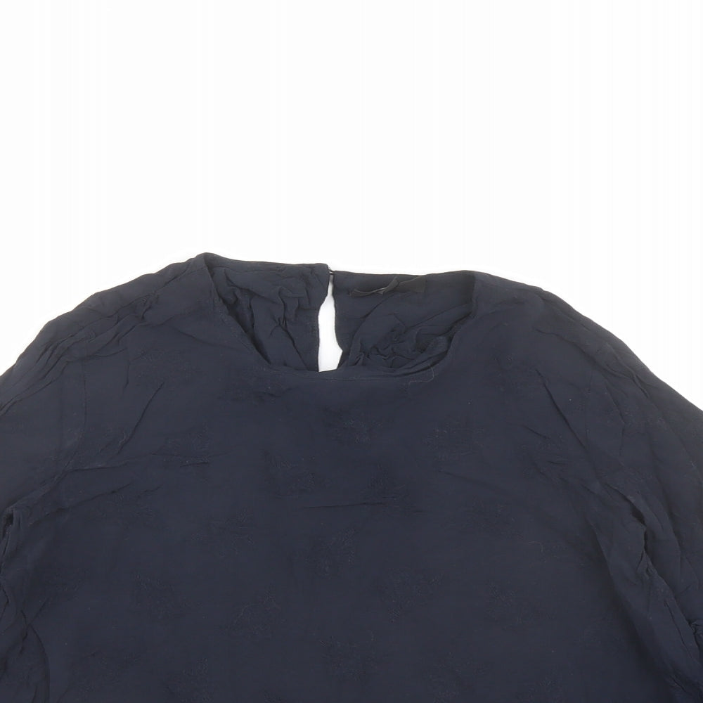 Womens UK Size 6 Topshop Blue Basic Blouse