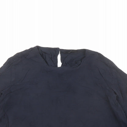 Womens UK Size 6 Topshop Blue Basic Blouse