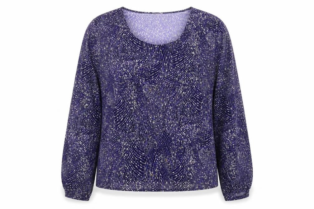 Womens UK Size XL Kim&Co Purple Basic Blouse