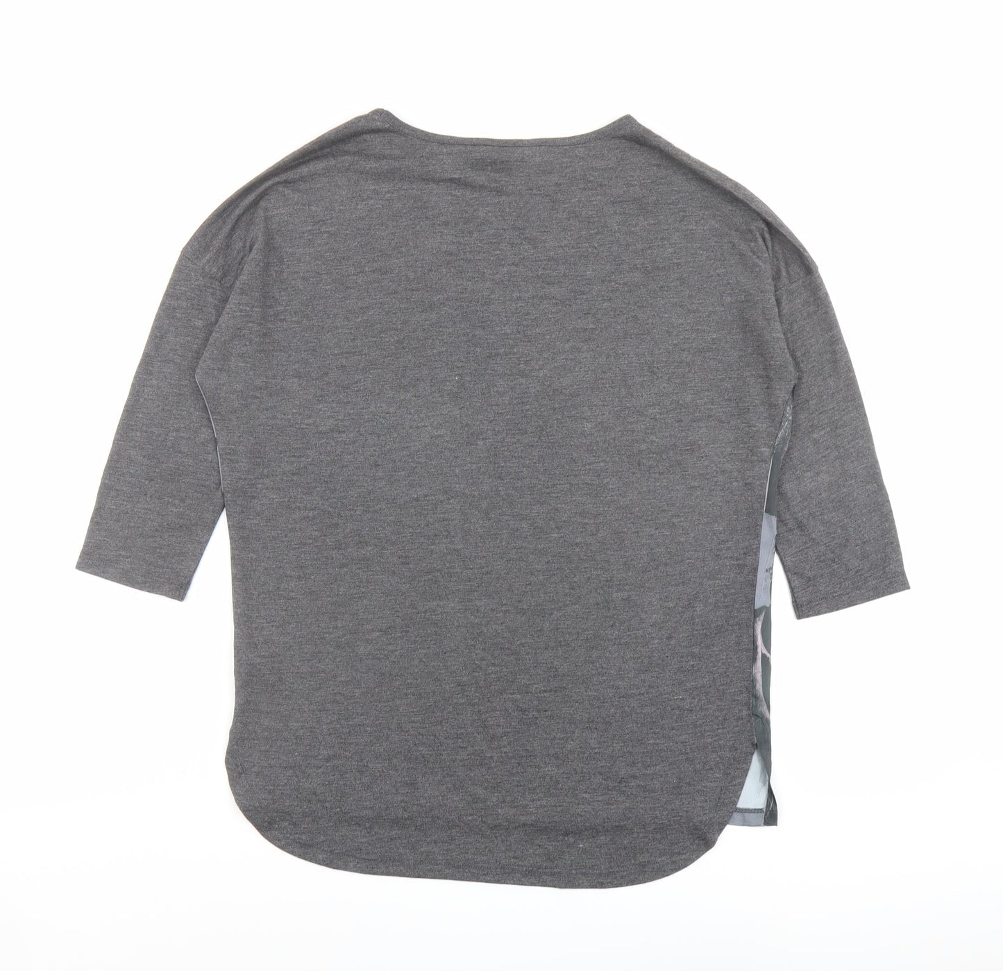 Womens UK Size S Dunnes Stores Grey Basic T-Shirt