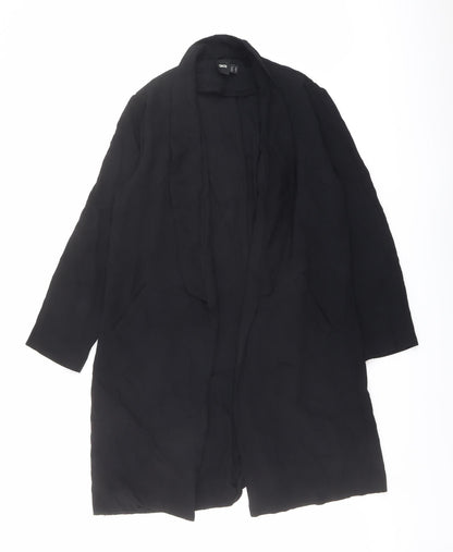 Womens UK Size 10 ASOS Black Overcoat
