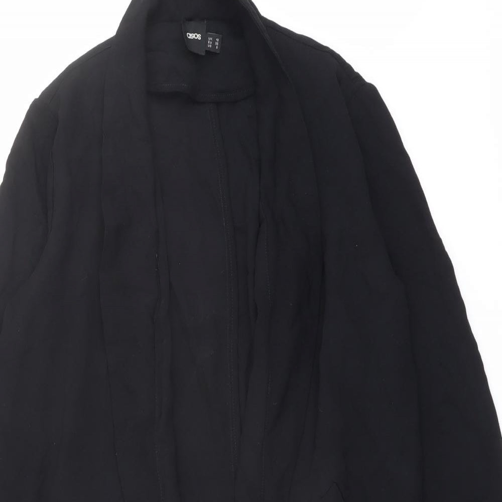 Womens UK Size 10 ASOS Black Overcoat