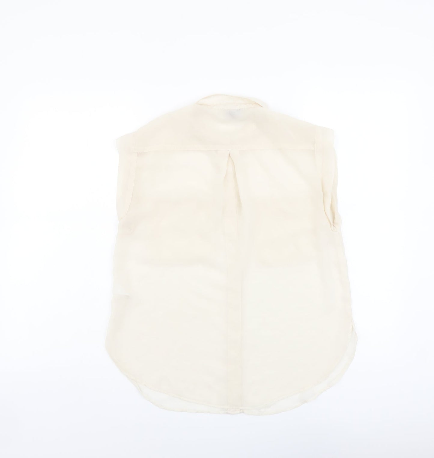 Womens UK Size 6 Topshop Beige Basic Button-Up