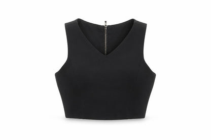 Womens UK Size 10 Topshop Black Cropped Tank