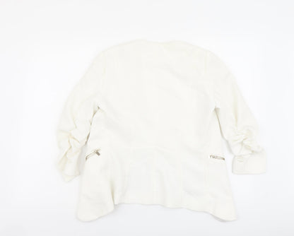 H&M Womens Ivory Jacket Blazer Size 8