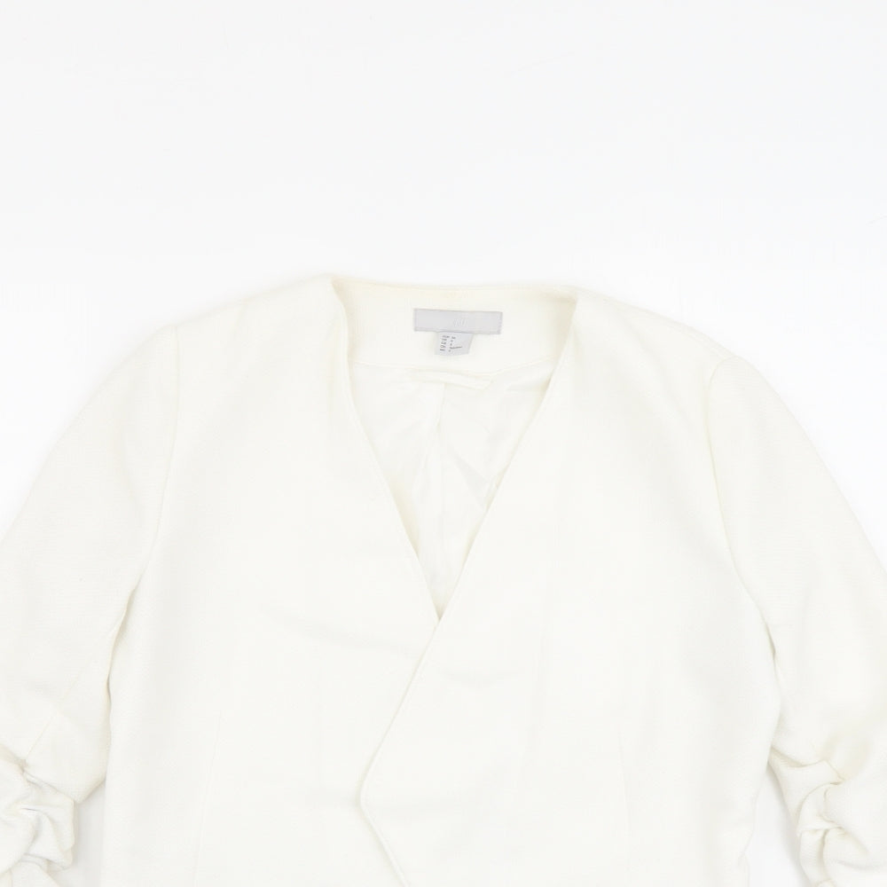 H&M Womens Ivory Jacket Blazer Size 8