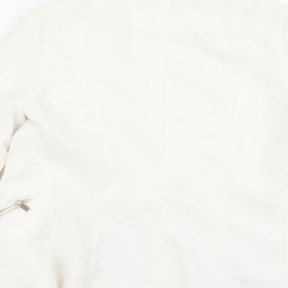 H&M Womens Ivory Jacket Blazer Size 8