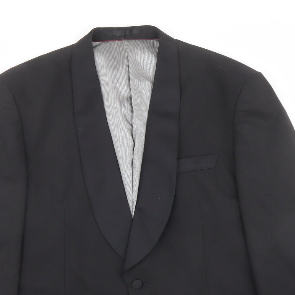 Armando Mens Black Polyester Tuxedo Suit Jacket Size 44 Regular