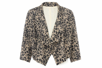 River Island Womens Brown Animal Print Jacket Coatigan Size 8
