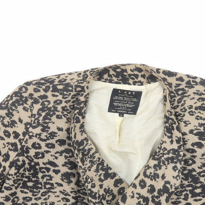 River Island Womens Brown Animal Print Jacket Coatigan Size 8