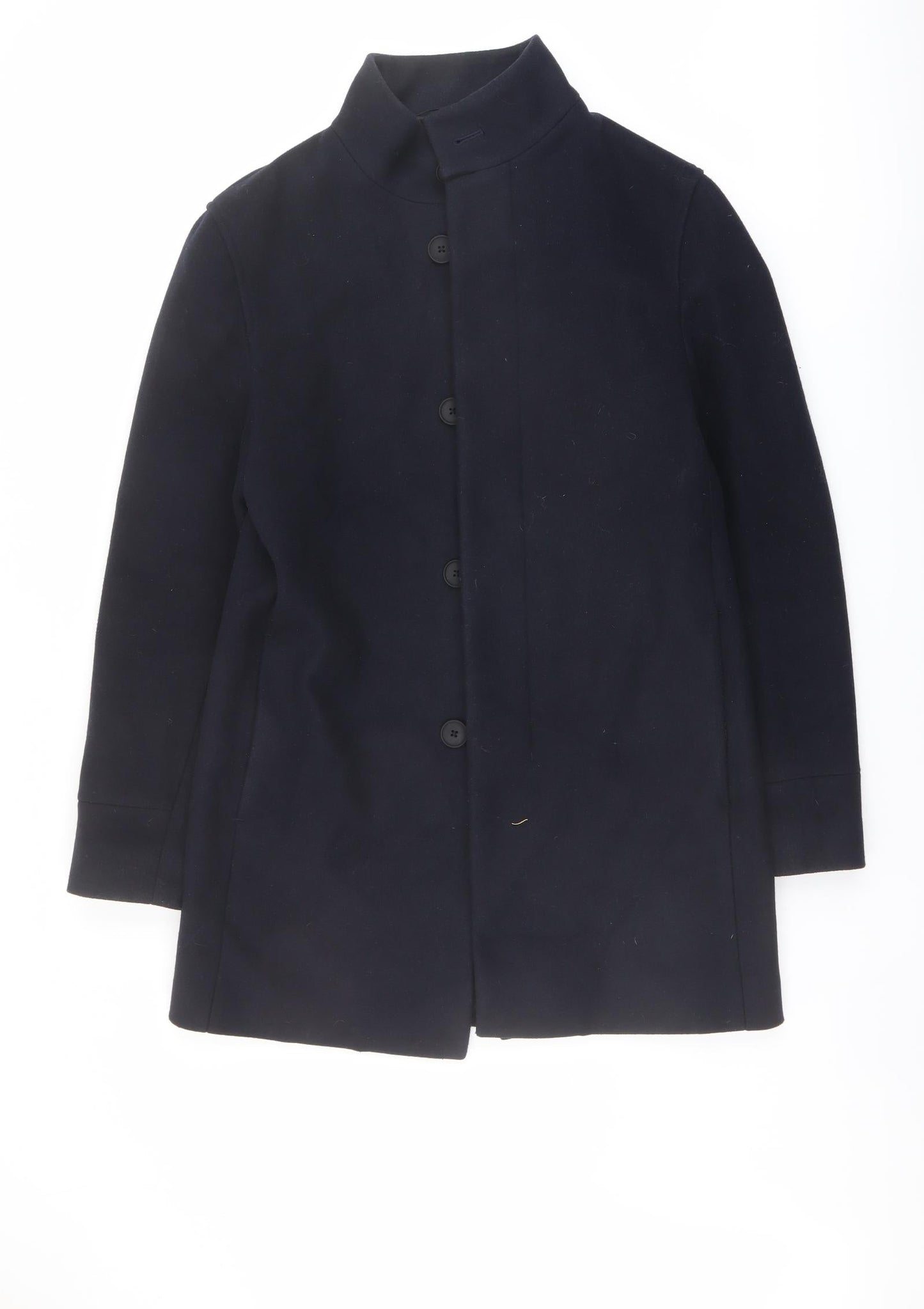 Mens UK Size S Marks and Spencer Blue Overcoat