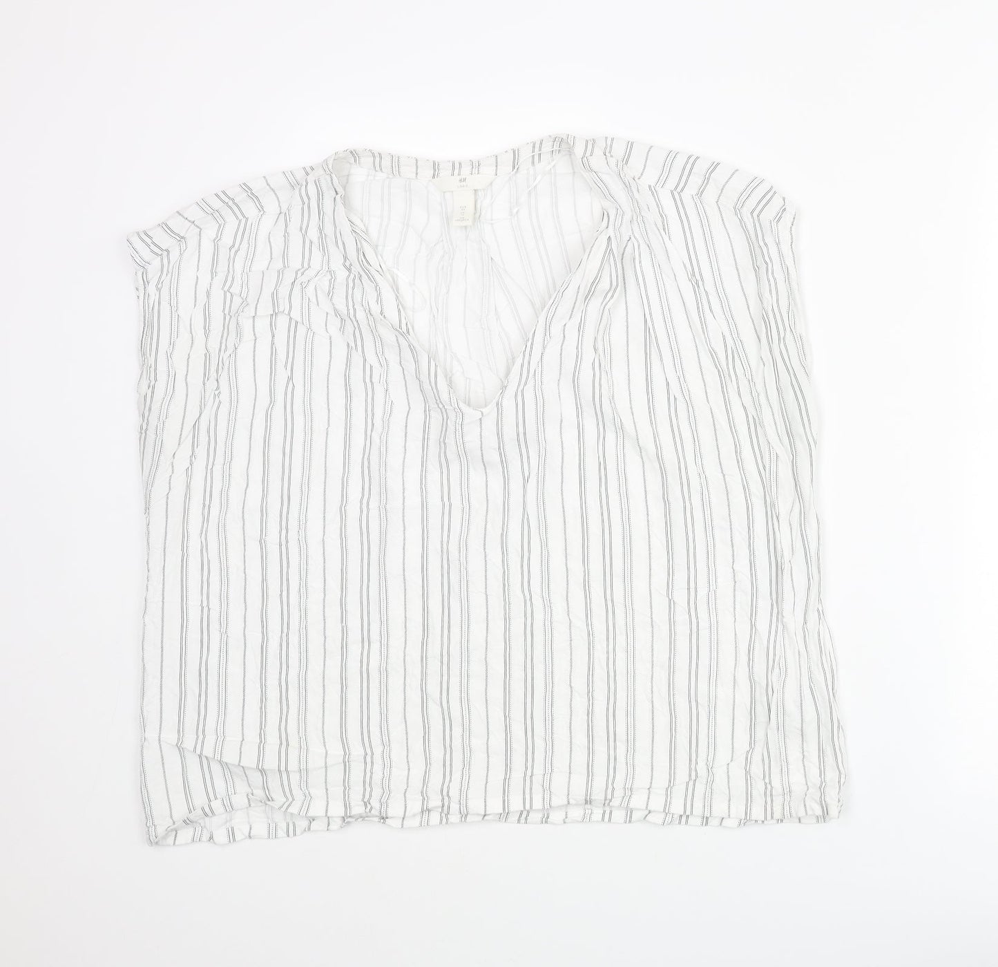 Womens UK Size 16 H&M White Basic Blouse