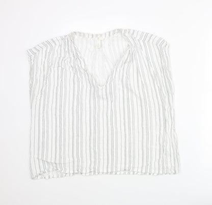 Womens UK Size 16 H&M White Basic Blouse