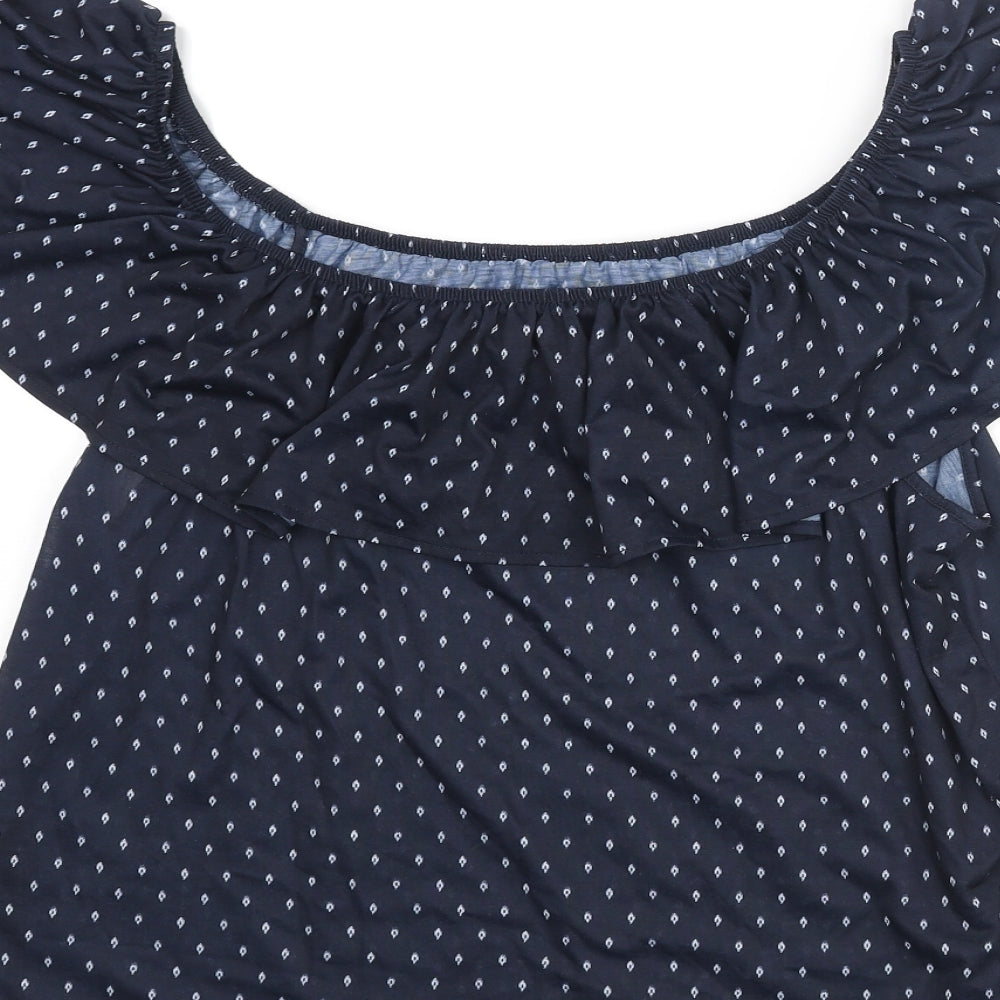 Womens UK Size M H&M Blue Basic Blouse