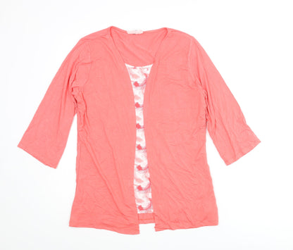 Womens UK Size 10 Gabriella Vicenza Pink Basic Blouse