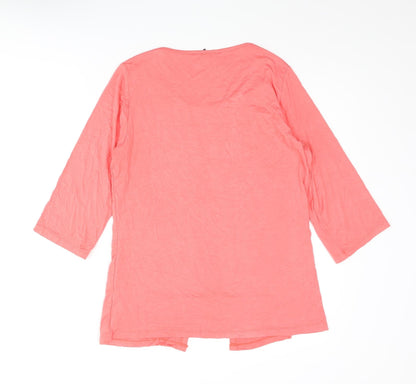Womens UK Size 10 Gabriella Vicenza Pink Basic Blouse