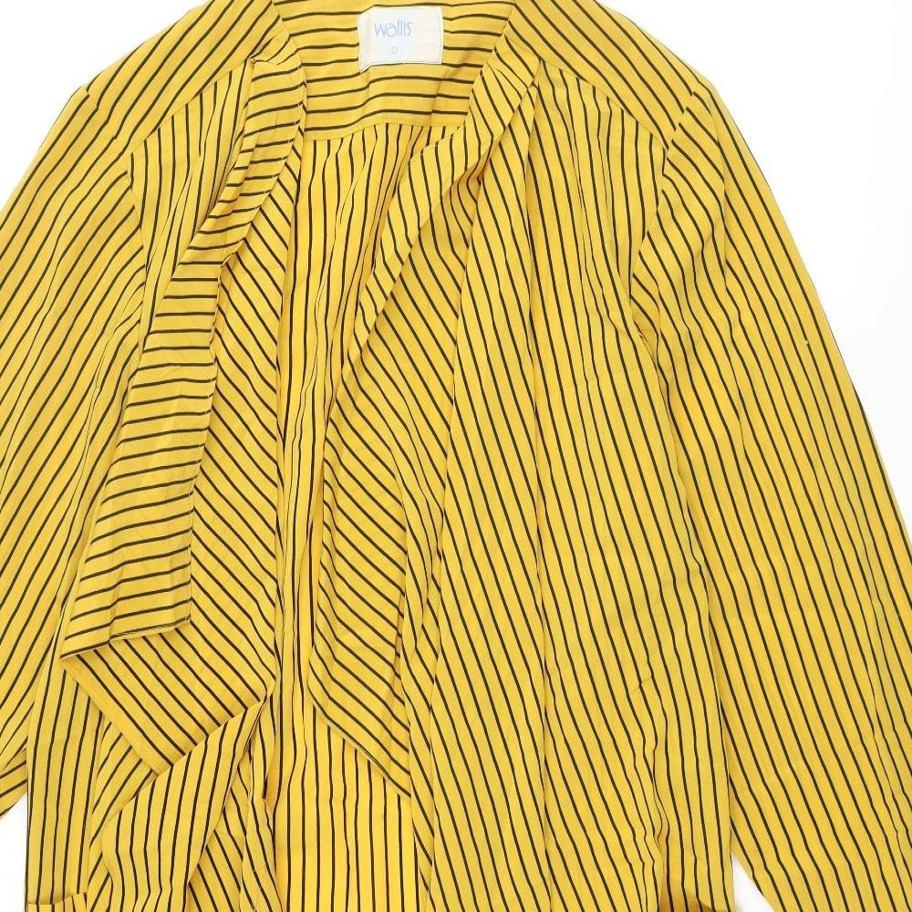 Womens UK Size 10 Wallis Yellow Kimono Blouse