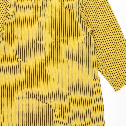 Womens UK Size 10 Wallis Yellow Kimono Blouse
