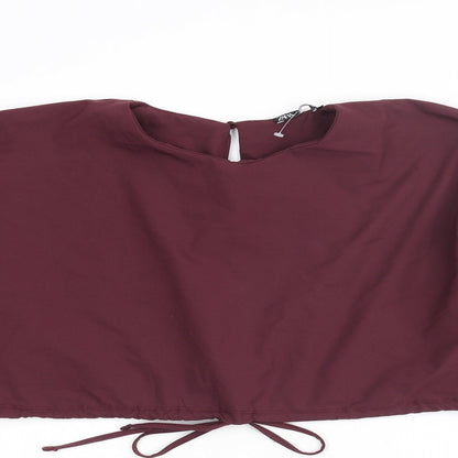 Womens UK Size L Zara Purple Cropped Blouse