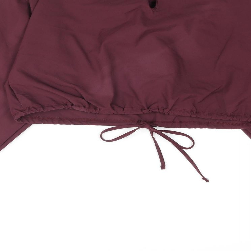 Womens UK Size L Zara Purple Cropped Blouse
