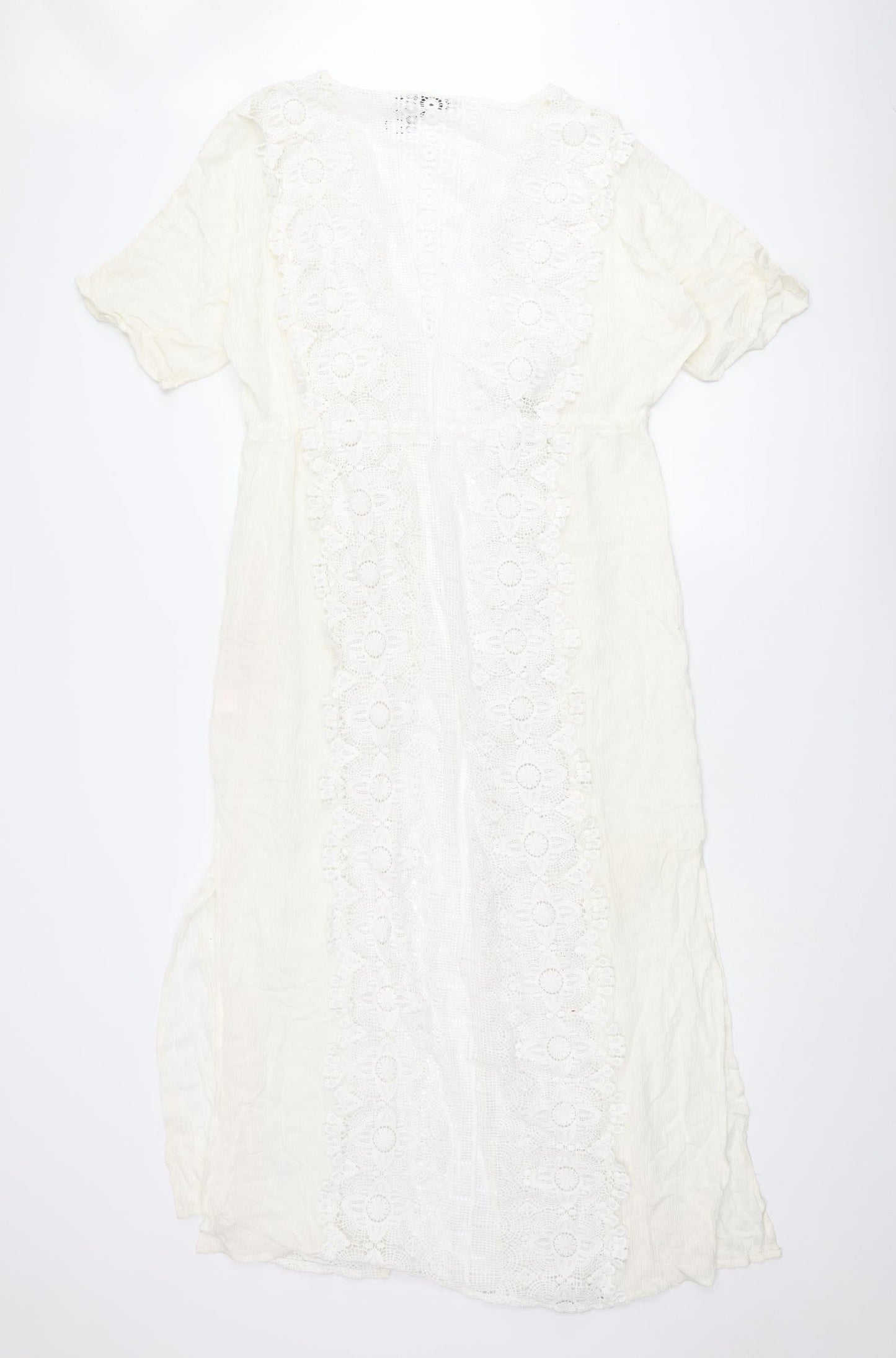 SMF Womens Ivory Viscose Cover Up Size 10 - Lace