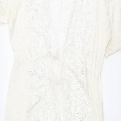SMF Womens Ivory Viscose Cover Up Size 10 - Lace