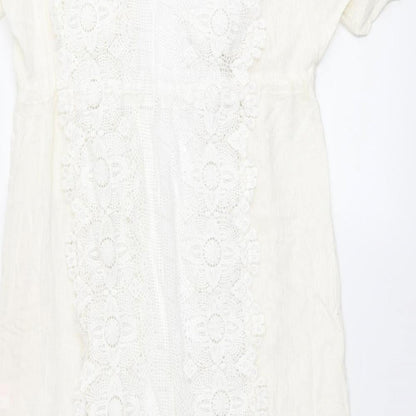 SMF Womens Ivory Viscose Cover Up Size 10 - Lace