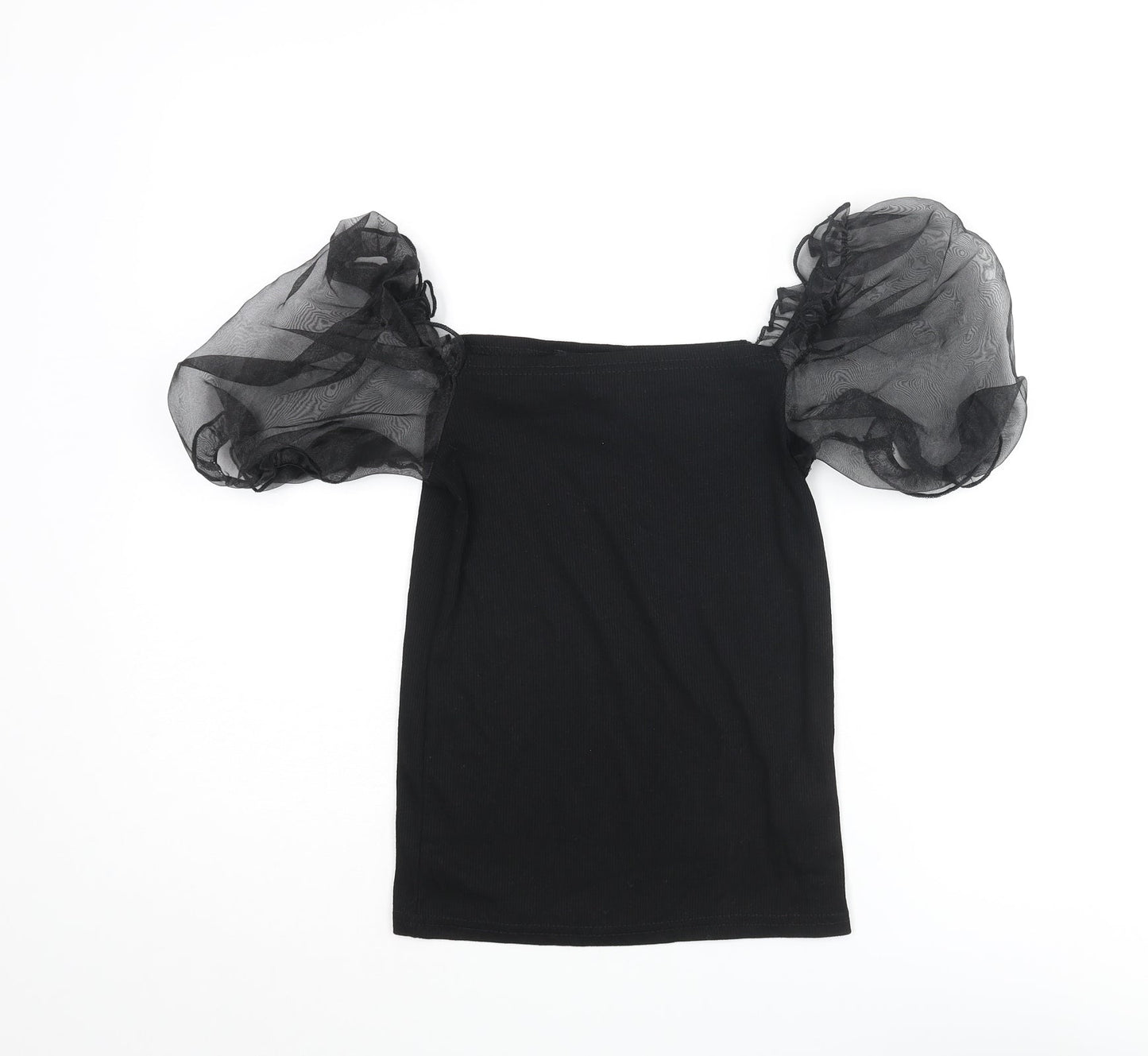 Womens UK Size 10 New Look Black Basic Blouse
