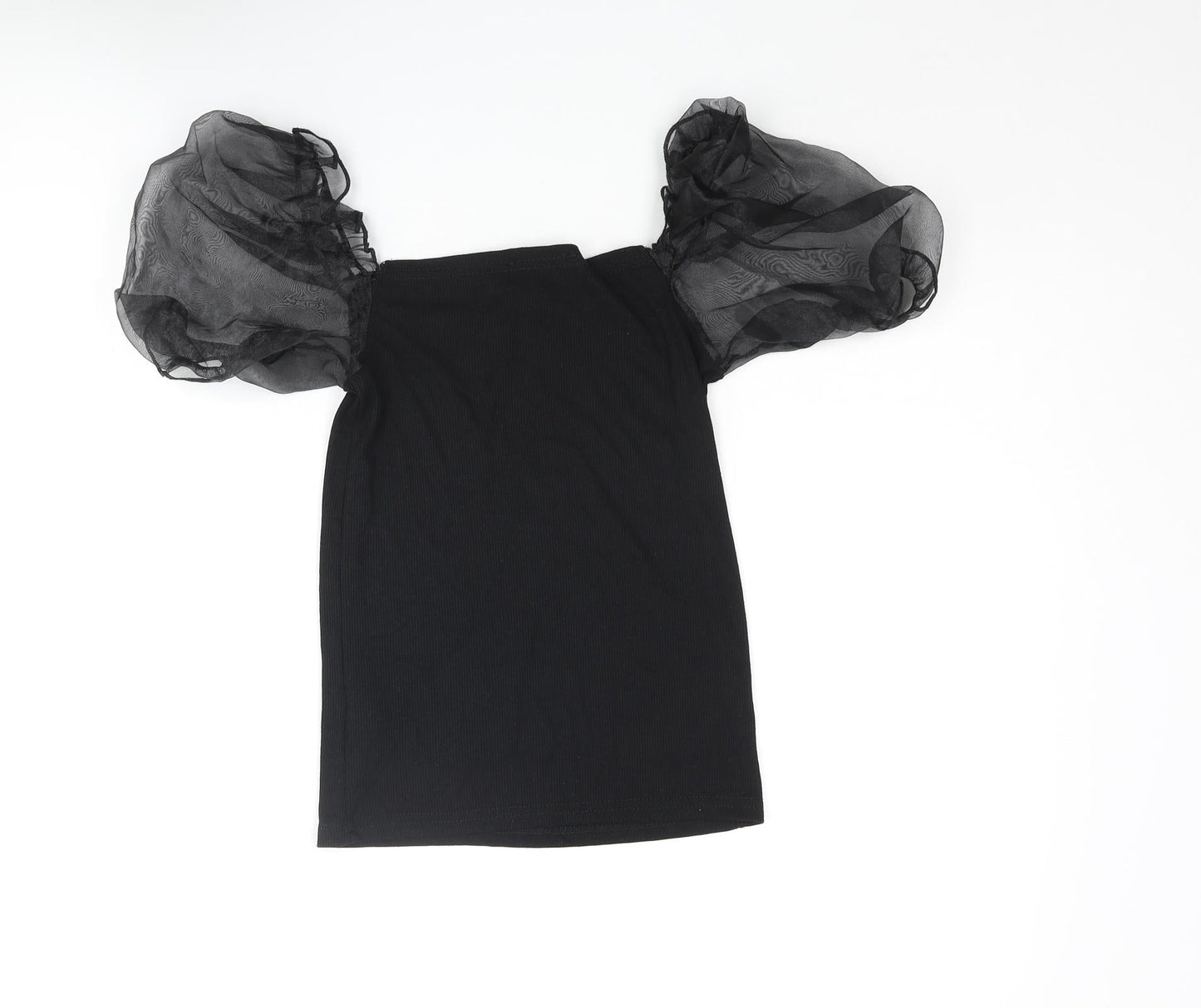 Womens UK Size 10 New Look Black Basic Blouse