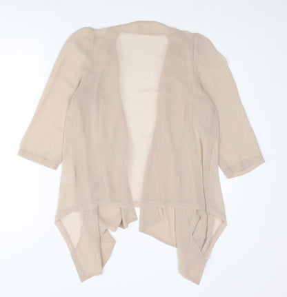 Miss Selfridge Womens Beige Polyester Kimono Blouse Size 8 V-Neck