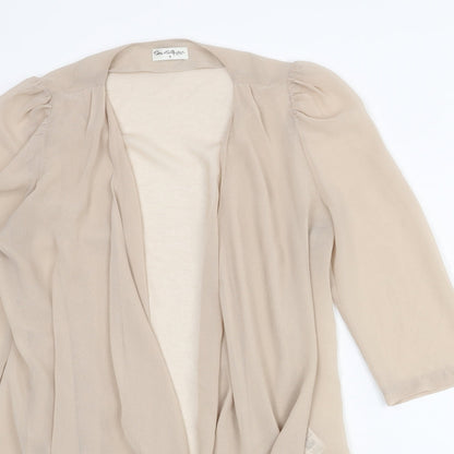 Miss Selfridge Womens Beige Polyester Kimono Blouse Size 8 V-Neck