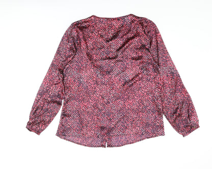 Womens UK Size 14 Classic Multicoloured Basic Button-Up
