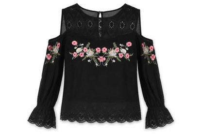 Womens UK Size 10 River Island Black Basic Blouse