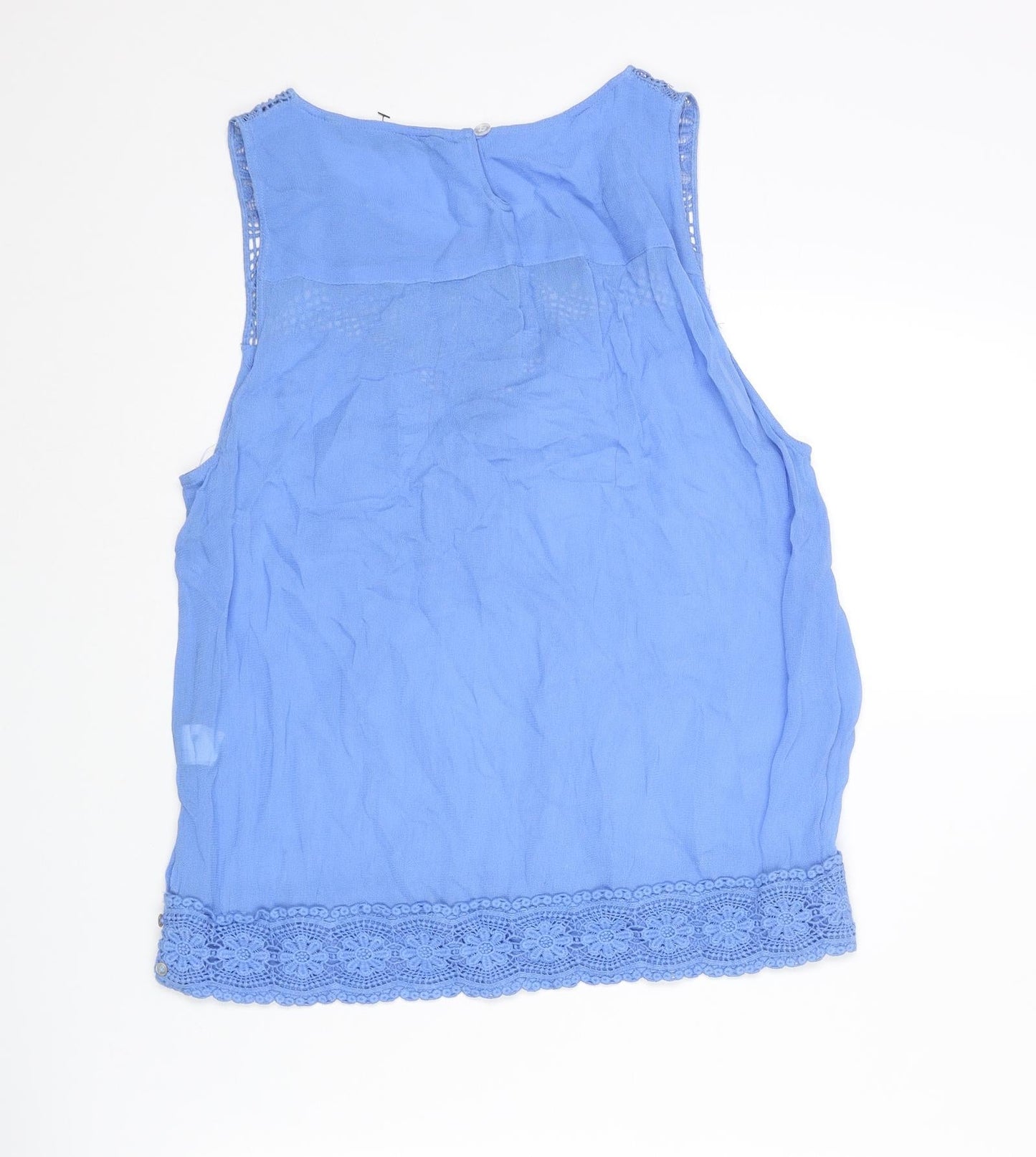 Womens UK Size L Zara Blue Basic Tank