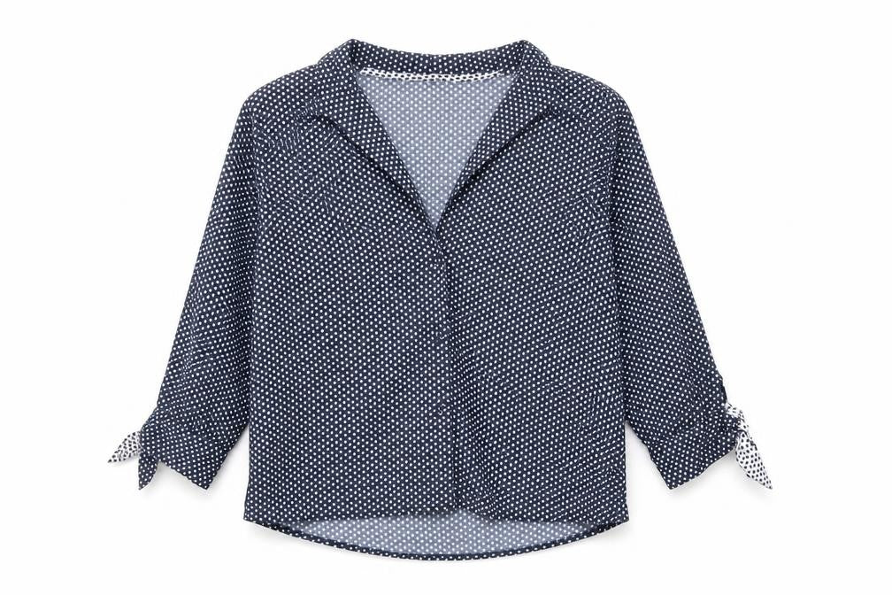 Womens UK Size 10 Nine Blue Basic Button-Up