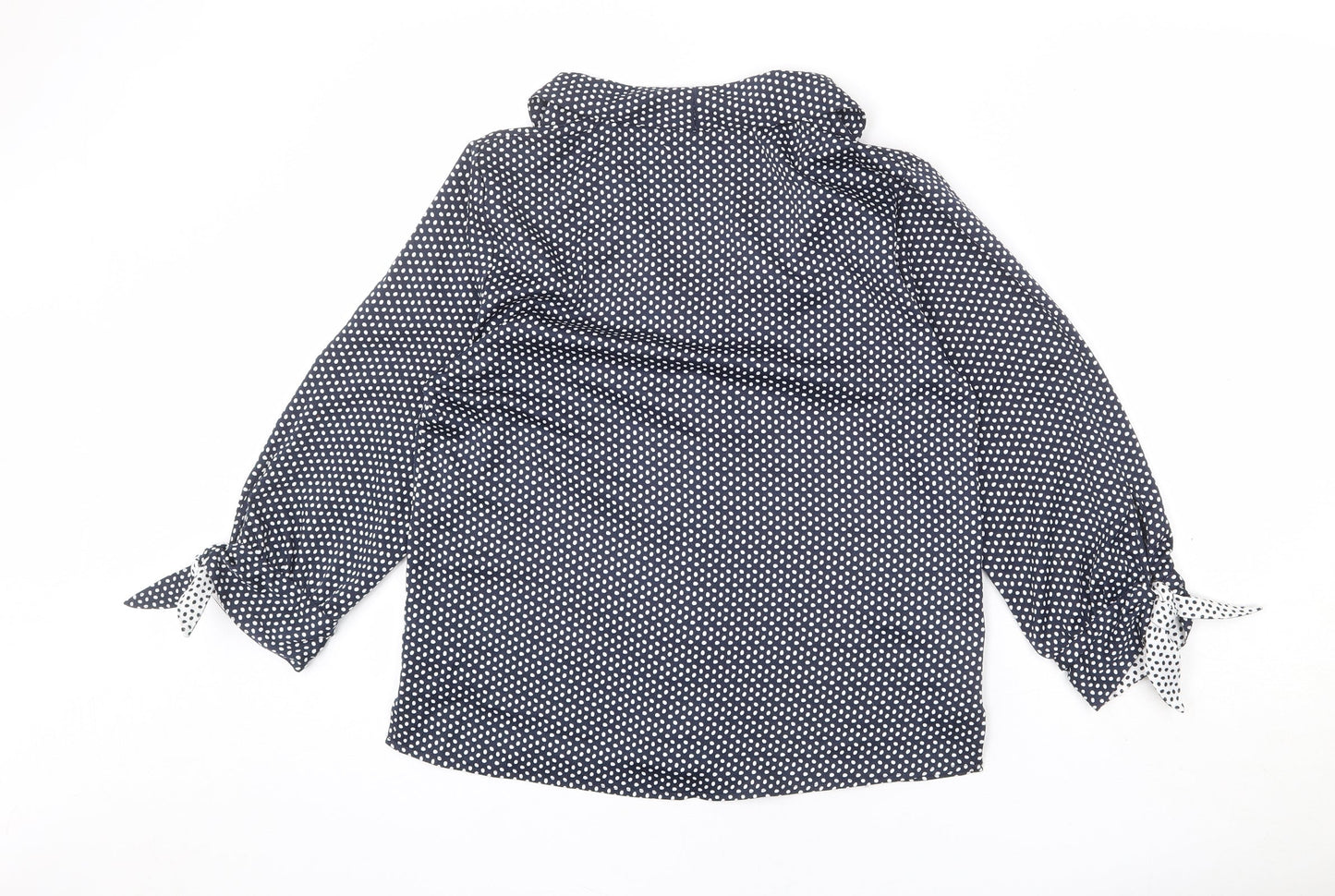 Womens UK Size 10 Nine Blue Basic Button-Up
