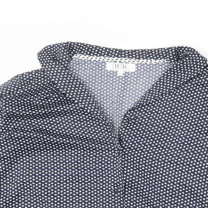 Womens UK Size 10 Nine Blue Basic Button-Up