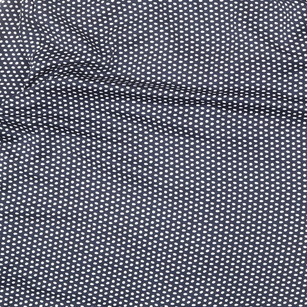 Womens UK Size 10 Nine Blue Basic Button-Up