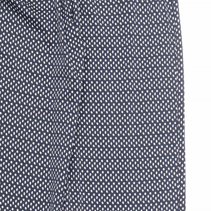 Nine Womens Blue Polka Dot Polyester Trousers Size 10 L30 in Regular