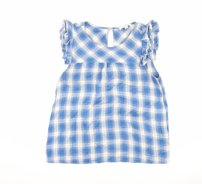 Womens UK Size S Monteau Blue Basic Blouse