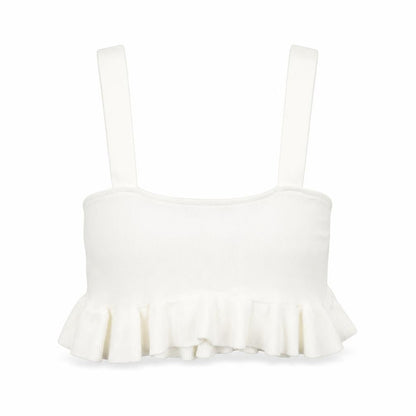 Womens UK Size S Zara Ivory Cropped Tank