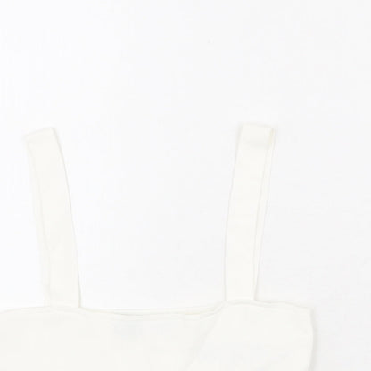Womens UK Size S Zara Ivory Cropped Tank