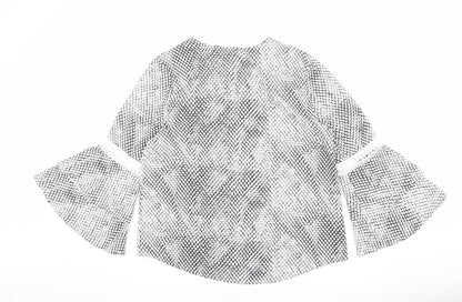 Womens UK Size L Izabel London White Jersey Blouse