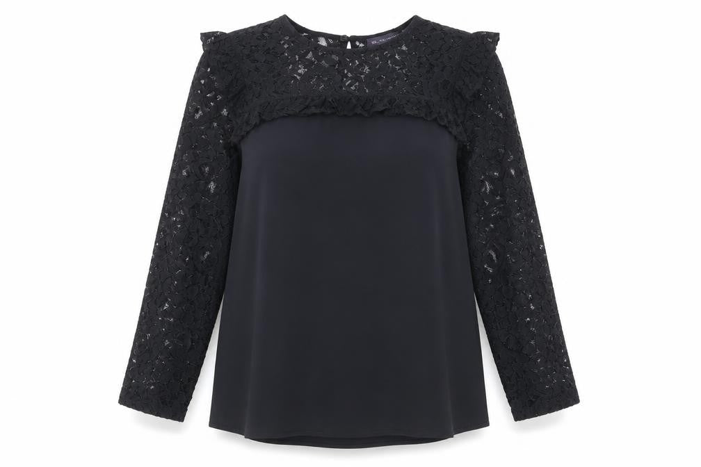 Womens UK Size 12 Marks and Spencer Black Basic Blouse