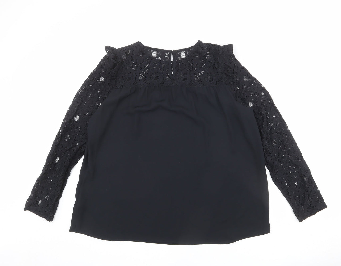Womens UK Size 12 Marks and Spencer Black Basic Blouse