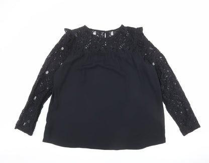 Womens UK Size 12 Marks and Spencer Black Basic Blouse